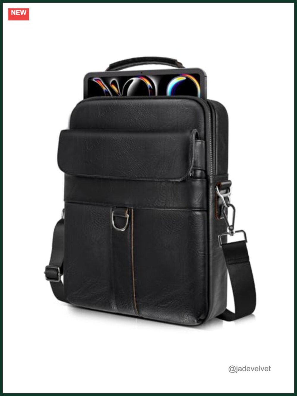 13 Inch PU Leather Laptop Shoulder Bag Messenger Crossbody Case for MacBook Air